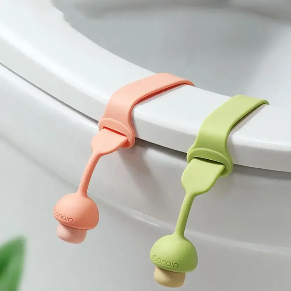 5pcs Toilet Flipper Silicone Lift Toilet Lid Toilet Seat Pull Ring Sanitary and Anti Dirt Hand Bathroom Seat Lifter Accessories