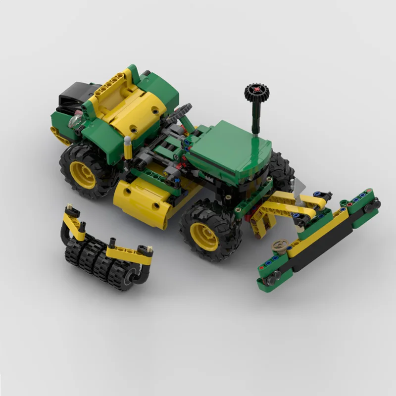 City Car Model MOC Building Bricks Lawn Mower Tractor Machinery Modular Technology Children Holiday Gifts Assemble Toys Suit