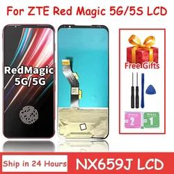 6.65“AMOLED 144Hz For ZTE nubia Red Magic 5S 5s LCD Screen Touch Panel Digitizer For Red Magic 5G 5g NX659J Display