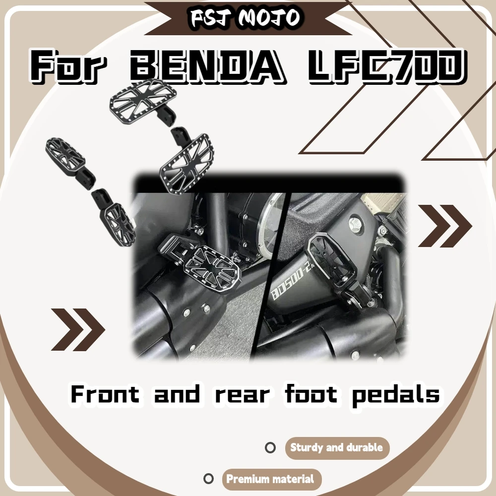 For BENDA LFC700 Enlarged Wide Rear Foot Pedal Increase Support Area Reduce Passenger Foot Fatigue Long Cruise Fittings