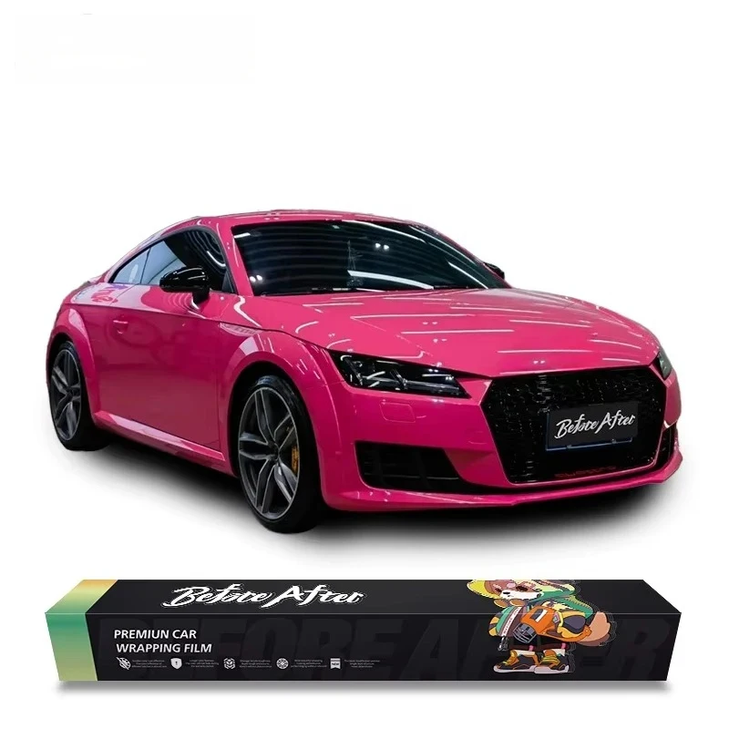 Factory Price Car Color Pvc Film Changing  pink Vinyl  Wrap RoseWraps