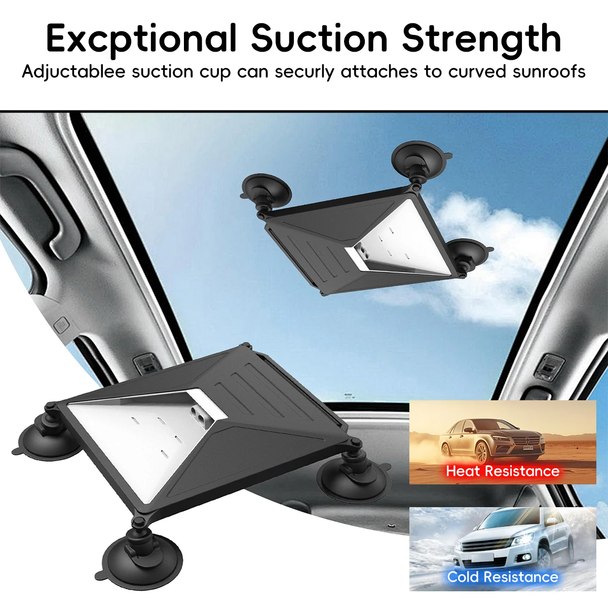 غطاء حماية من السيليكون لتركيب السيارة الصغير من Starlink Mini مع كوب شفط 2 في 1 غطاء تثبيت على السقف لنافذة فتحة سقف RV