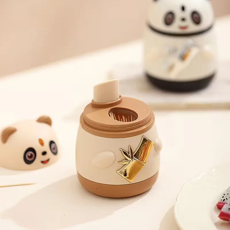 2026 New Auto Pop-Up Toothpick Holder: Panda Cat Cartoon Design, Creative National Trend Gift for Christmas