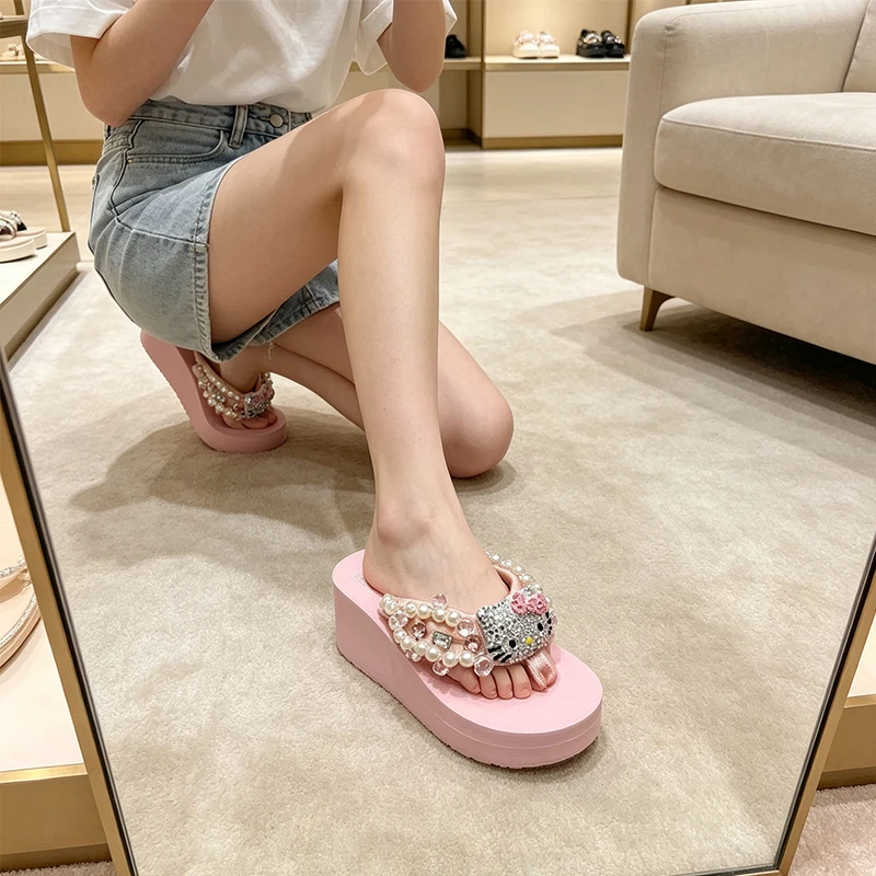 New Kawaii Hello Kitty Rhinest - Women Shoes Wedges recension och pris