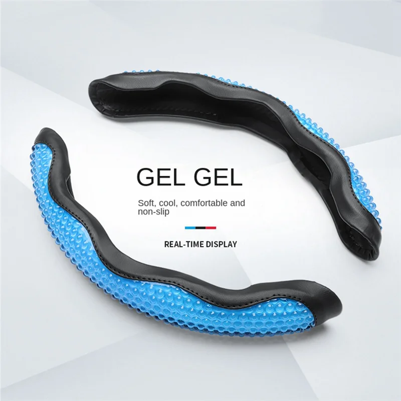 TCP-oUniversal غطاء عجلة القيادة الصيف الباردة هلام المضادة للانزلاق المفاجئة على المفاجئة اثنين الجانب كم الغطاء الواقي #5