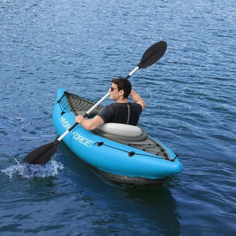 Inflatable Kayak Dinghy Fishing Boat Foldable Single Two Person Drifting Inflatable Boat Inflatable Small Boat on Water