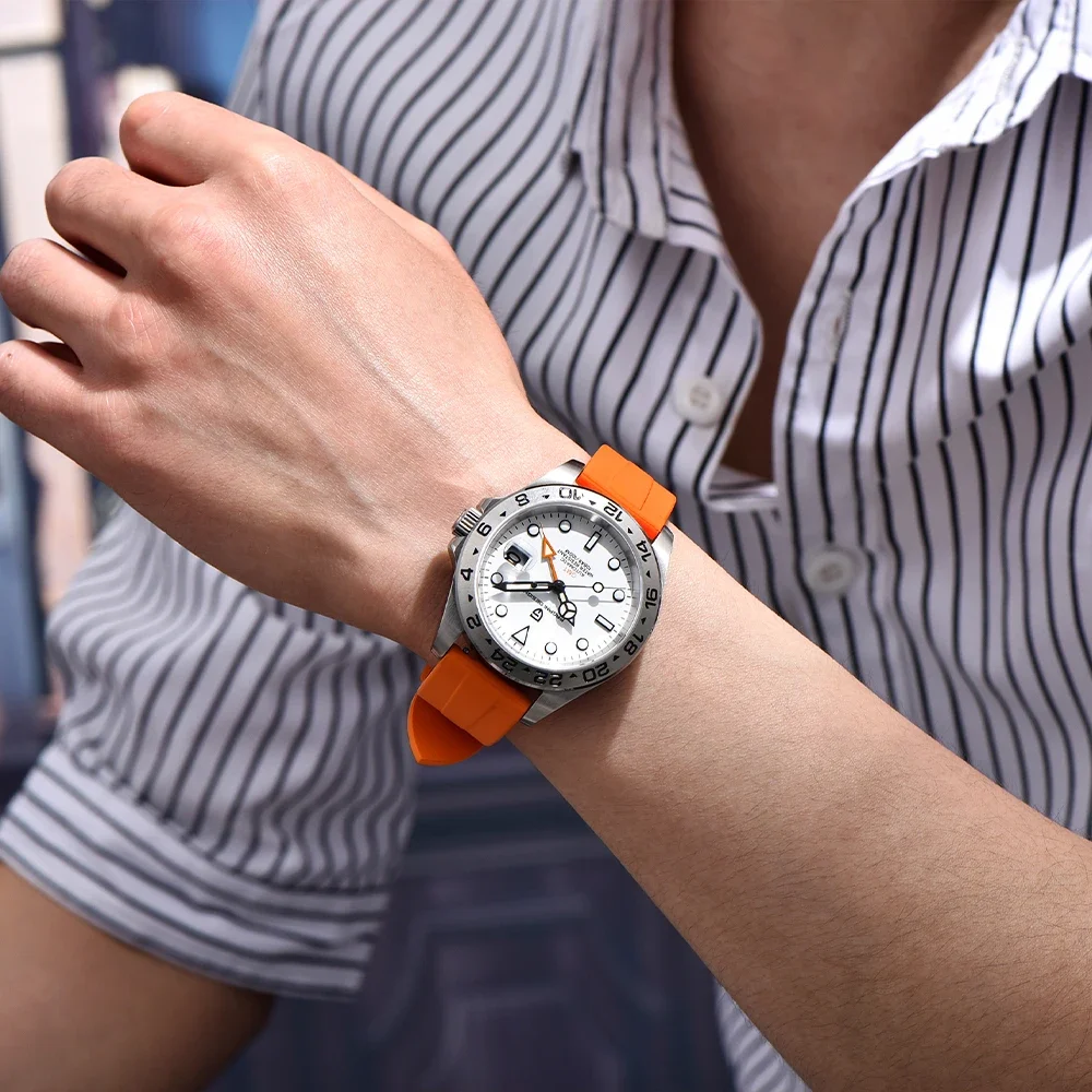 2025 PAGANI DESIGN GMT Automatic Men's Auto Mechanical Watch Stainless Steel Adventure Military Waterproof Explore Reloj Hombre