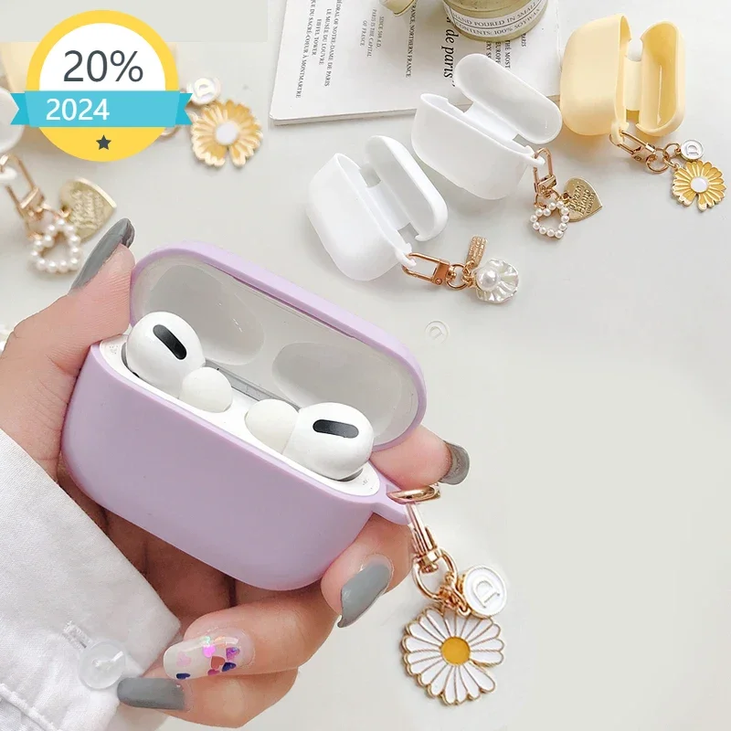 2024 NEW For AirPods 4 Case airpod pro 2 Case cute daisy Flower Luxury Silicone earphone cover Air Pods 3 Case