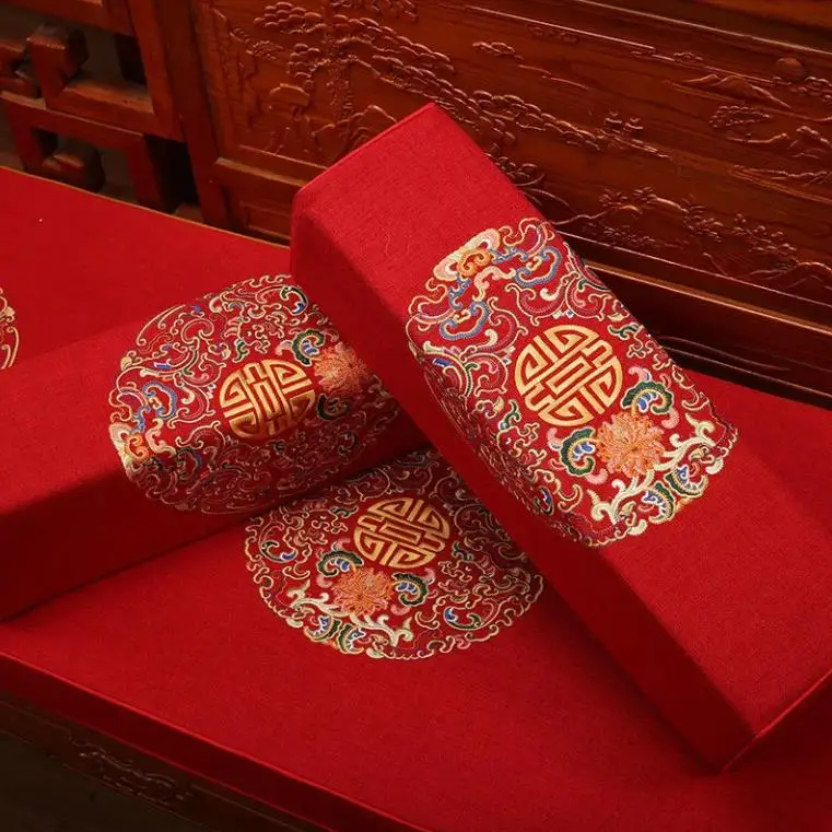 50/55/60cm Chinese ancient embroidered cylindrical cushion for mahogany sofa armrest waist pillow