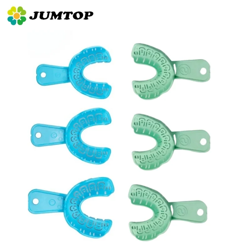 JUMTOP 3 Pairs Dental Implant Tray Full Mouth Removable Partial Mold Tray Dentistry Tools