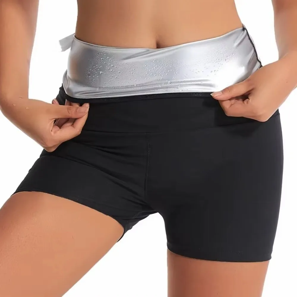 High Waist Shapewear Sweat Pants Stretch Fabric Hot Thermo Waist Compression Pants Waist Trainer Compression Design
