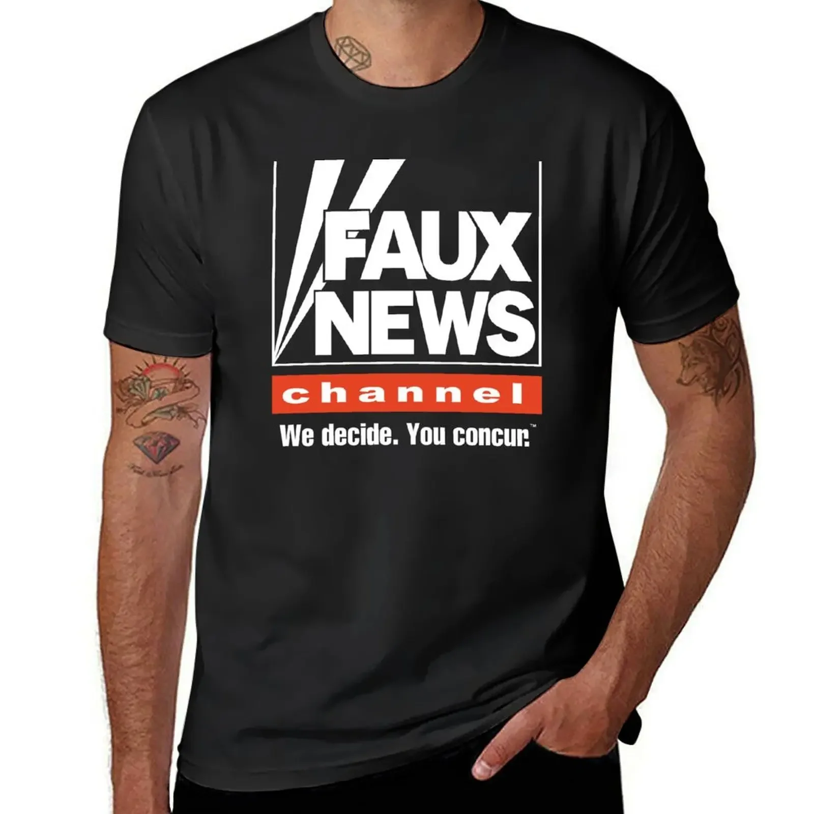 

Faux News Channel T-Shirt graphic t shirt vintage essential t shirt boys whites oversized t shirt mens graphic t-shirts funny