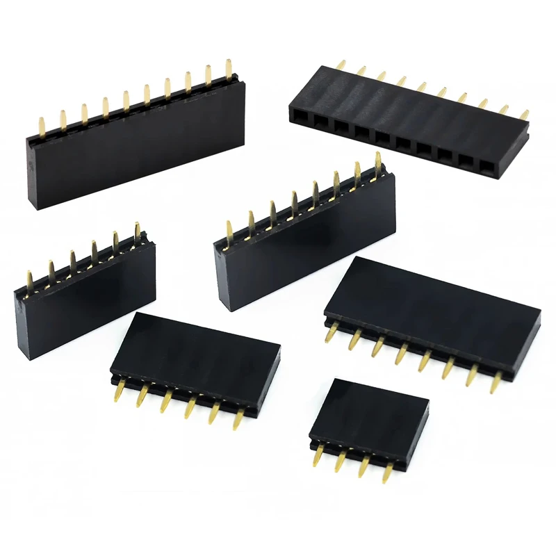 

50~5000Pcs 2.54MM Spacing Female Single Row Female Pin Socket Female Base/Pin Base 1*4P 1*6P 1*8P 1*10P