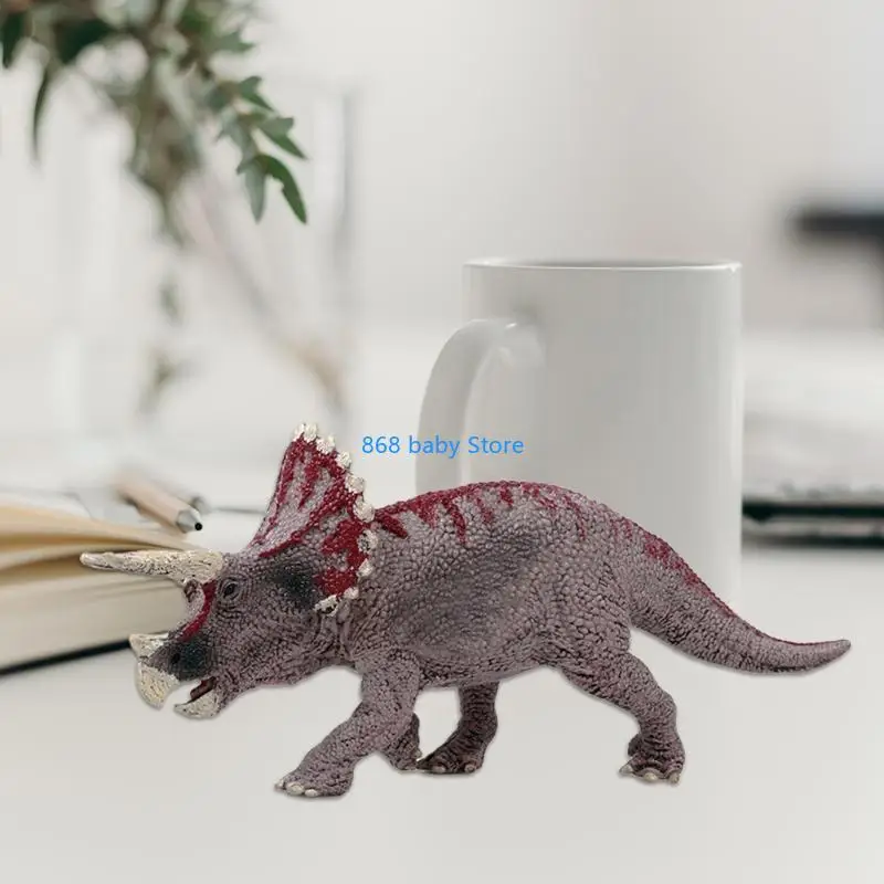 29ee 7.5 pollch Dinosaur Action figure animali realistici realistici triceratops figurina da scrivania interattiva toppers