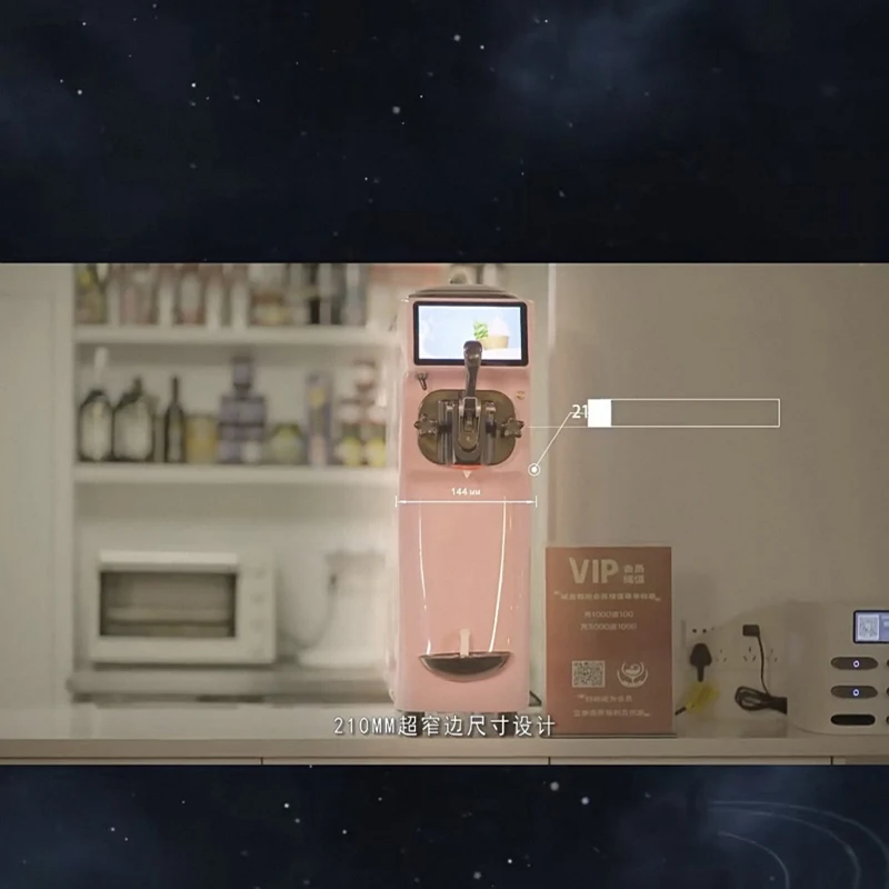 

Commercial soft ice cream machine electric 16L-22 / H single flavor cone ice cream machine 110V / 220V 1050W