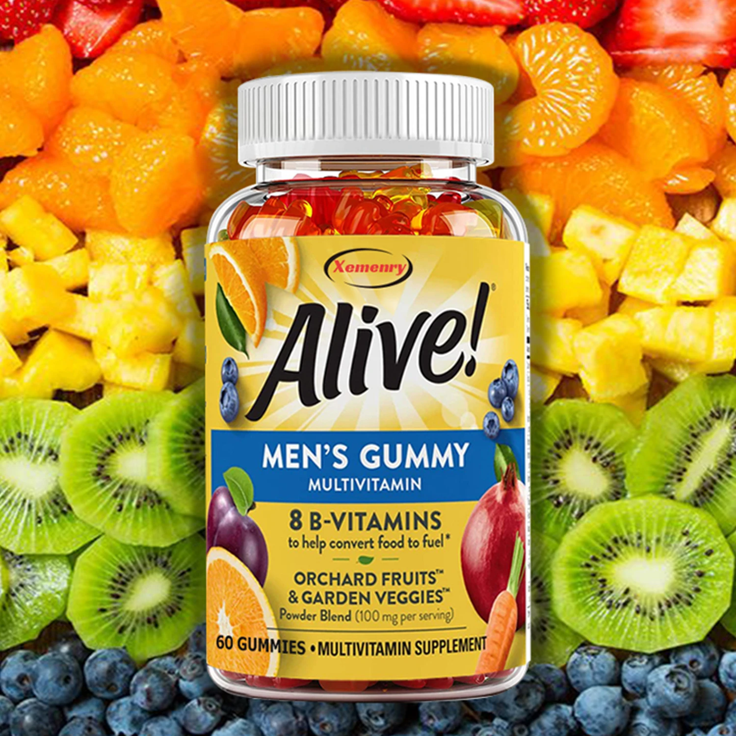 

Men's Multivitamin Gummies - Supports Energy Metabolism and Muscle Function, Cellular Energy, and Immune Support - 60 Gummies