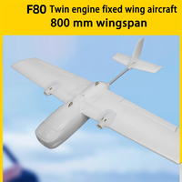 F80 FPV 800mm Wingspan Dual Generator Fixed Wing 3s4s Power Novice Practice Long-Distance Quick Disassembly Model Aircraft