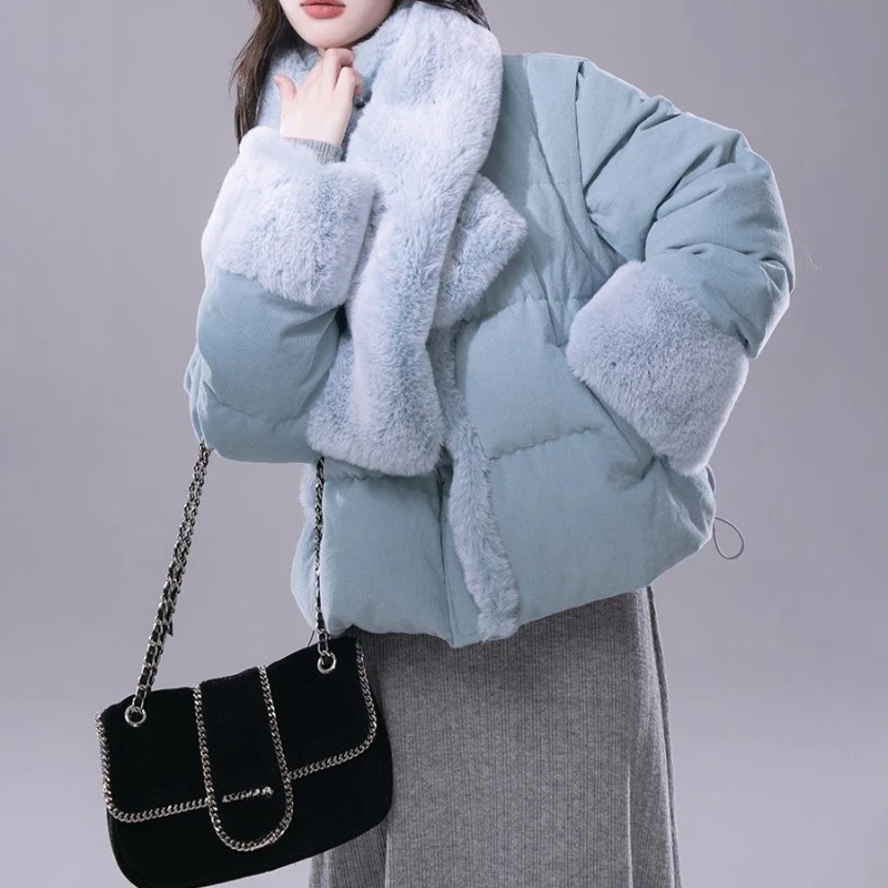 ملابس قطنية سميكة قابلة للإزالة للخريف والشتاء، ملابس نسائية صغيرة جديدة راقية #4