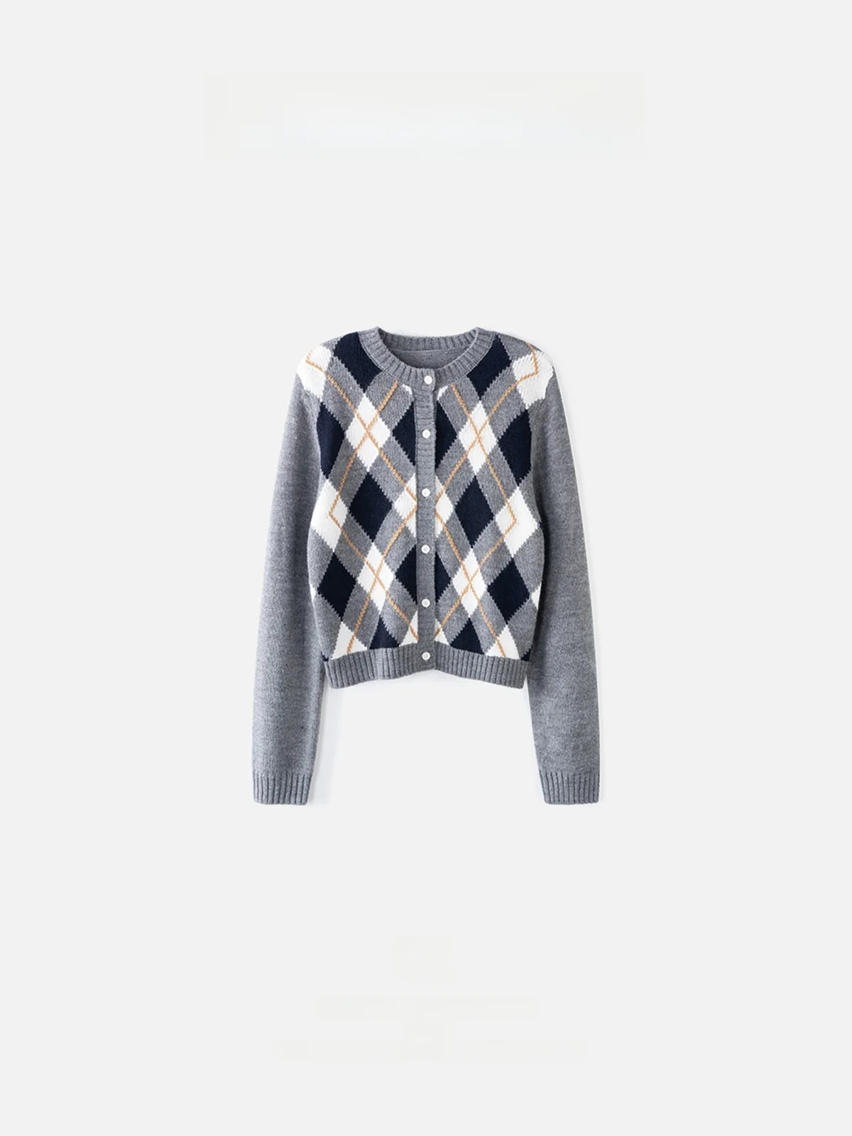 

Женский дышащий кардиган Zone Liu из шерстяной смесовой пряжи, вязаный, с открытым передом, на пуговицах, с дизайном «Алмазная формула»