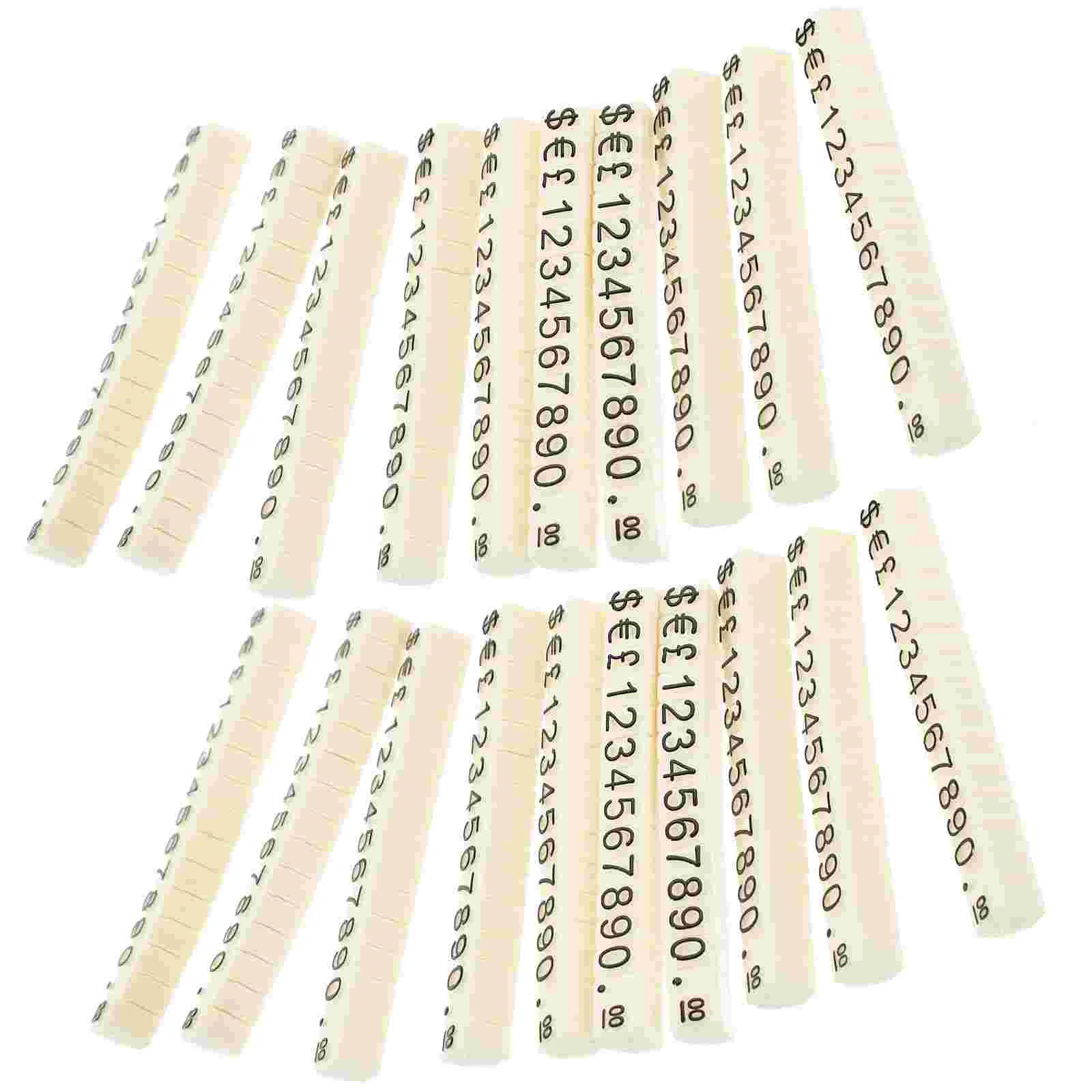 20 Pcs Price Tag Label Tags for Jewelry Pricing Stand Display Stands Cube Blocks Adjustable