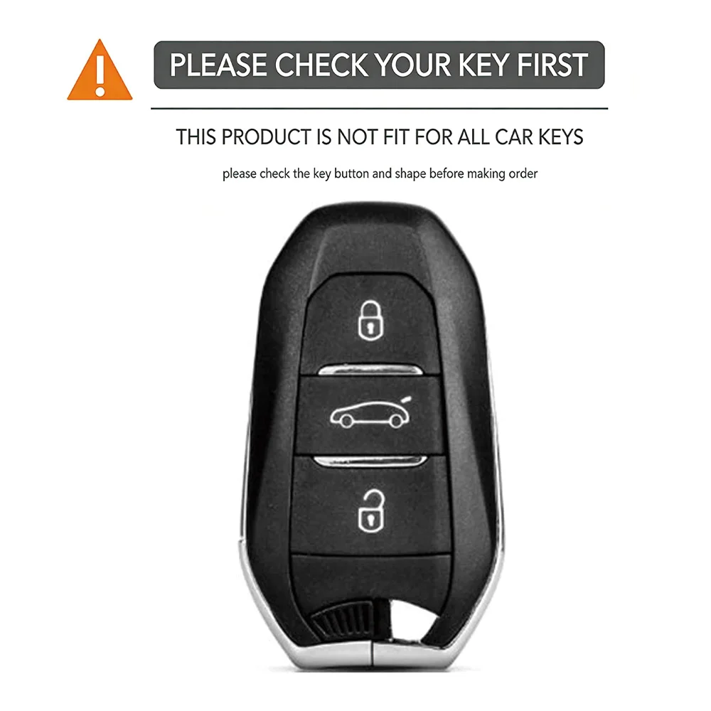 Keychain Silicone Car Key Case Cover For Peugeot 2008 3008 4008 5008 308 408 508 Citroen C5 C4 C6 C3-XR Picasso Grand DS3 DS5 - view 5