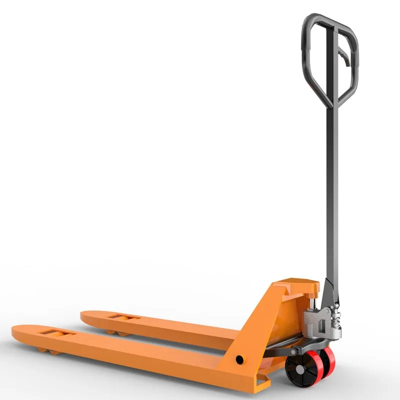 2 Ton Manual Pallet Truck Lifting Hand Cart Nylon Wheels Push Handling Trolley Warehouse Manual Forklift Goods Loading Transfer