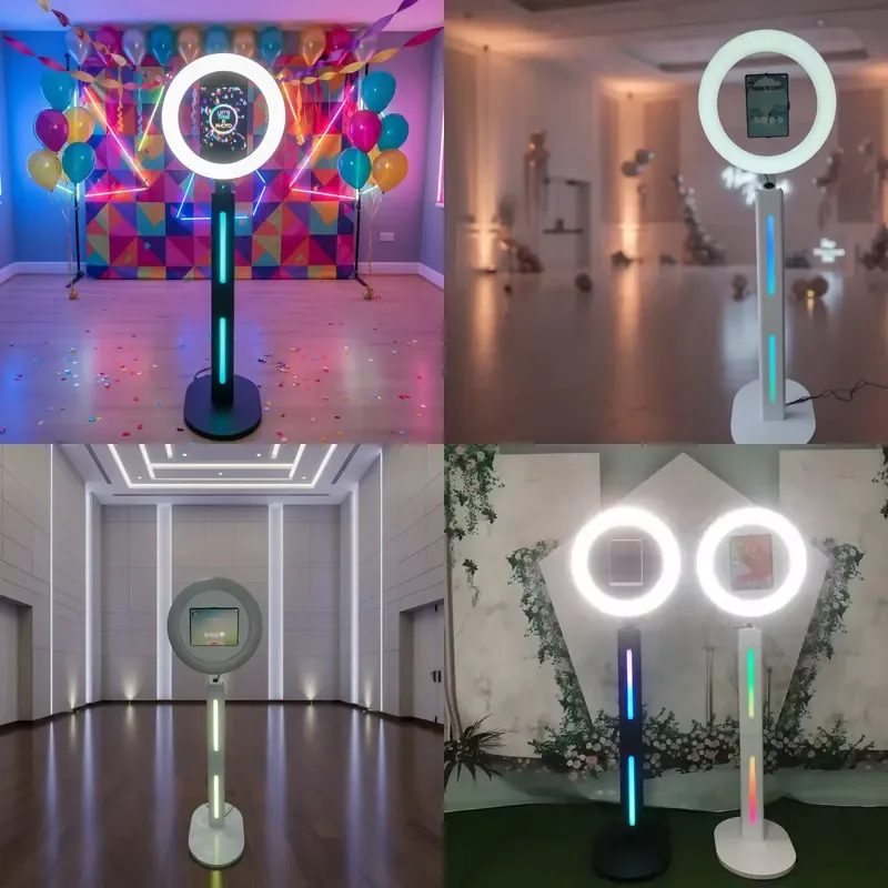 for 10.2 10.5 10.9 11 12.9 13 inch iPad LED Ring Light Rotating Portable Party Selfie Booth