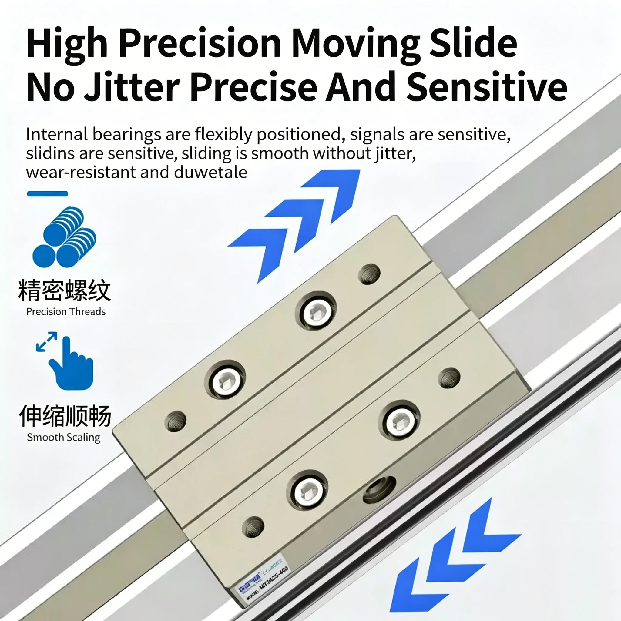 Mechanically Jointed Rodless Cylinder MY3B16-100 MY3B20-200 MY3B25-300 MY3B32-400 MY3B40-500 Air Pneumatic Cylinder
