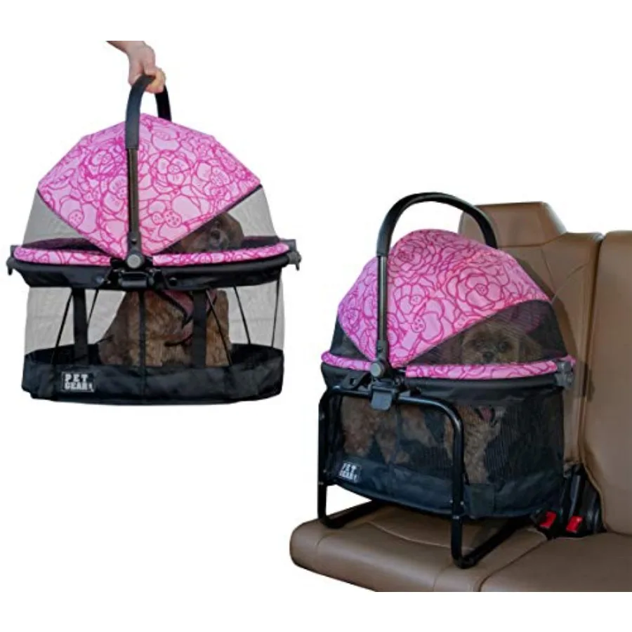 

Переноска-автокресло для животных No-Zip View 360 с подставкой-бустером для маленьких собак и кошек, с сетчатой вентиляцией и кнопочным входом без застежек