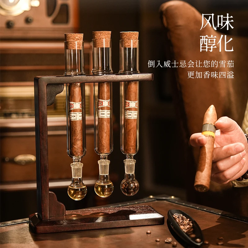 Cigar care incense tube, red sandalwood mellow moisturizing box, moisture-proof cigar cabinet medieval gift