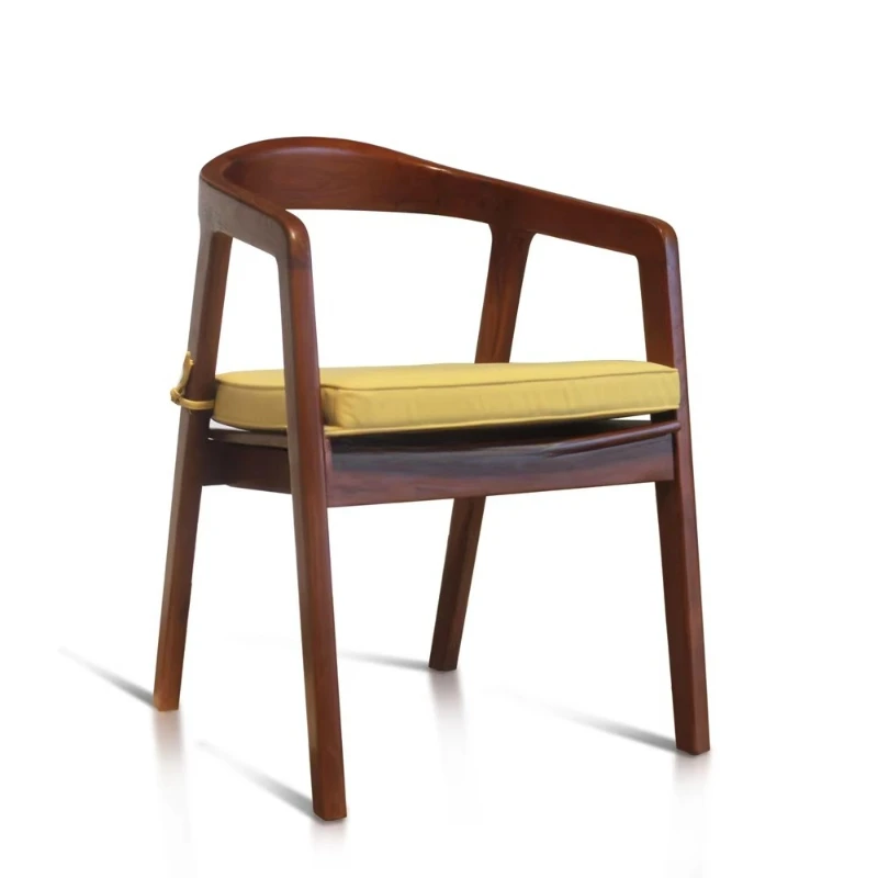 

Modern Vintage Design Teak Armchair Solid Wood Cushion