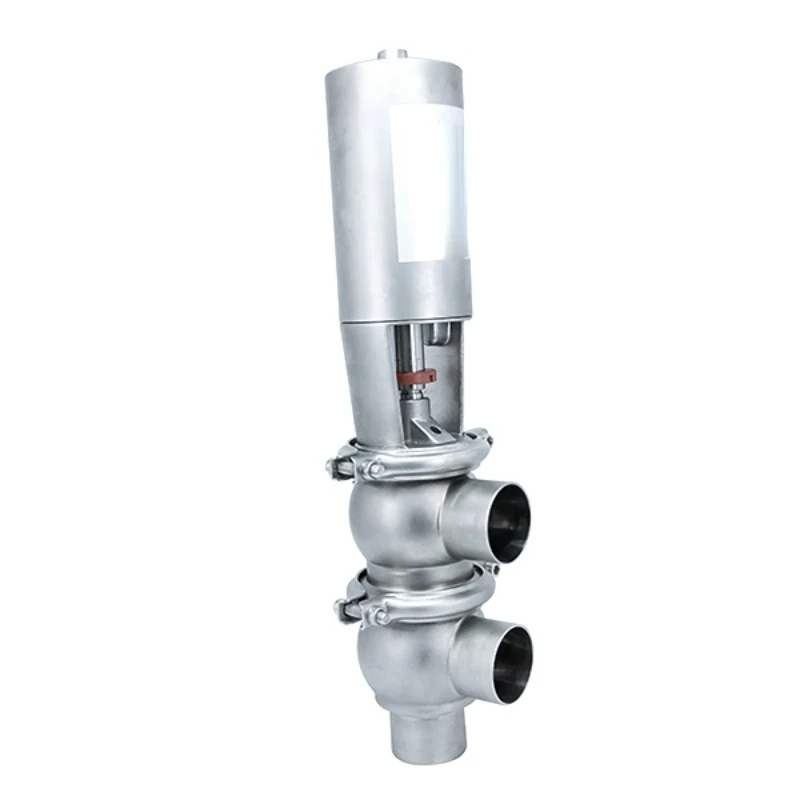 Stainless Steel Pneumatic Flow Diversion Valve 2 way 3way Reversing Stop Valve