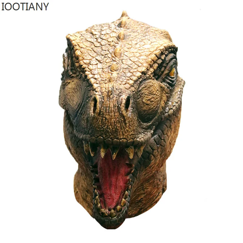 

New Scary Soft Latex Ball Dinosaur Cosplay Masks Animal Halloween Carnival Dinosaur Mask Adult Halloween Event Cosplay Props