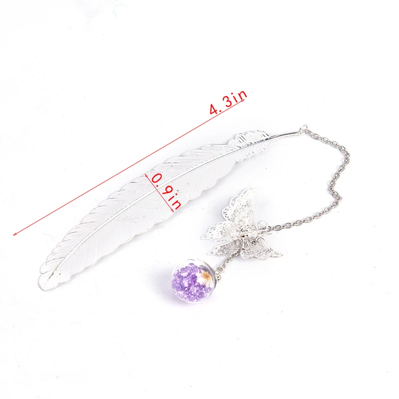 Metal Feather Bookmarks Classical Chinese Style Creative Book Reading Art Gift