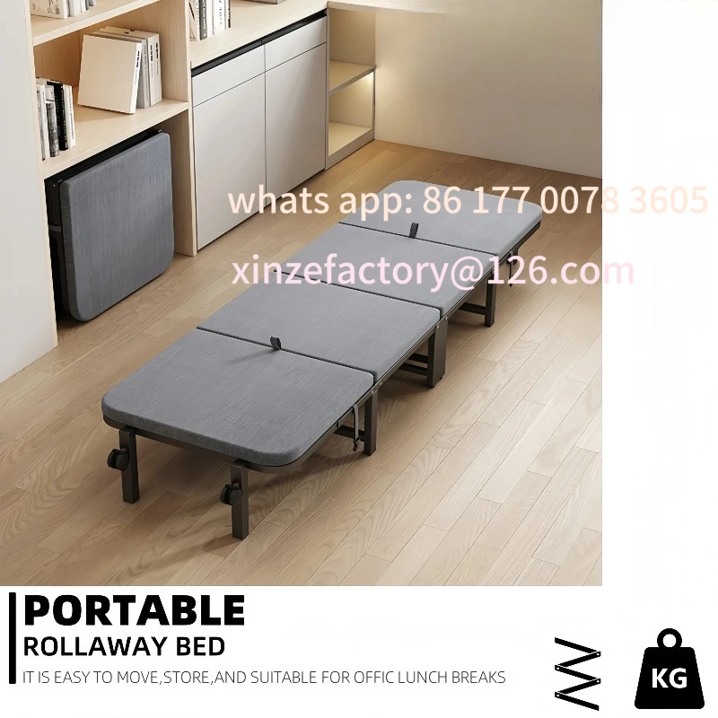 

Customizable1 Piece 71inch Gray Folding Bed, Three Seconds Expansion, Camping Style Artifact