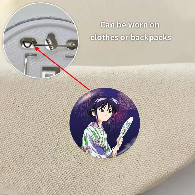 لعبة Mahoromatic Andou Mahoro شارة شخصية أنيمي بروش مرساة الأجهزة الطرفية دبوس CreativeFashion علامة الصدر هدية عيد الميلاد