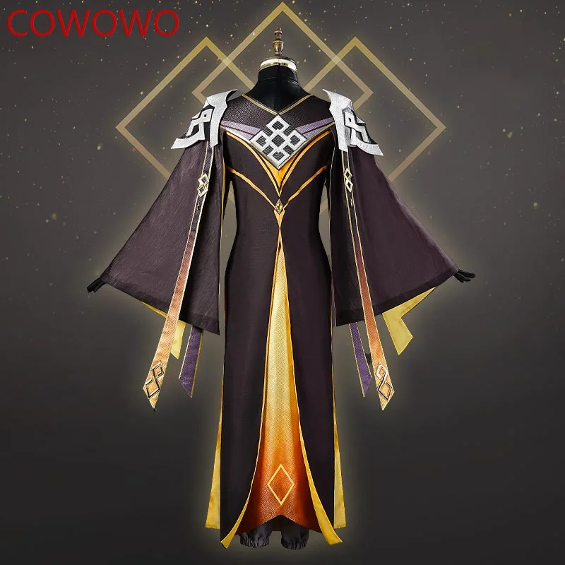 Disfraz de Cosplay de Zhongli del Juego Genshin Impact, Uniforme del Emperador Pilar, Nueva Piel de Zhong Li, Traje de Halloween Chino de Morax Geo