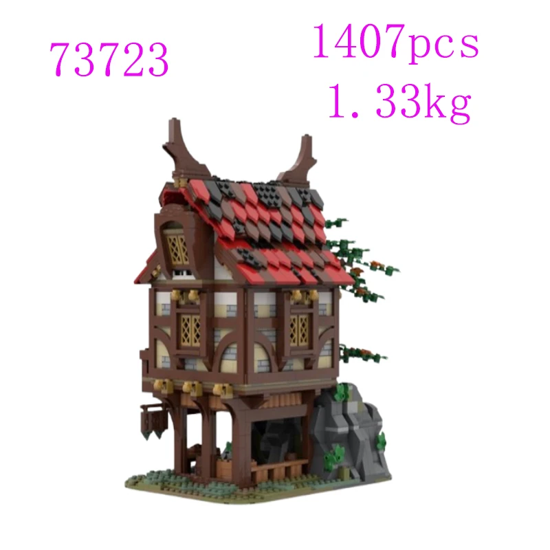 32-Spot MOC-73723 68083 Haus kleine Partikel Montage Bausteine pädagogisches Spielzeug Modell Geschenkset Ornamente