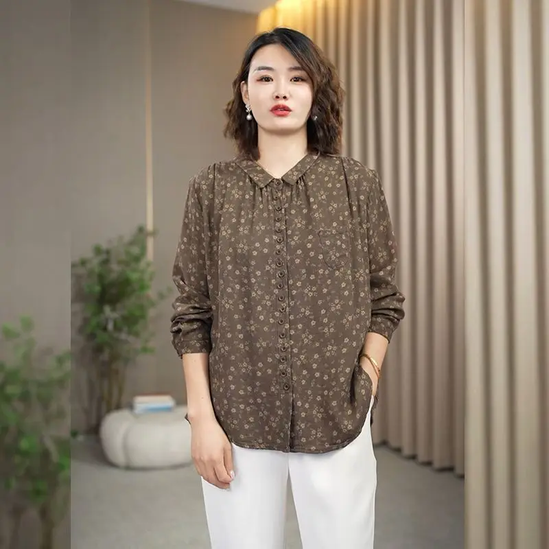 

Floral Shirt Casual Style Top