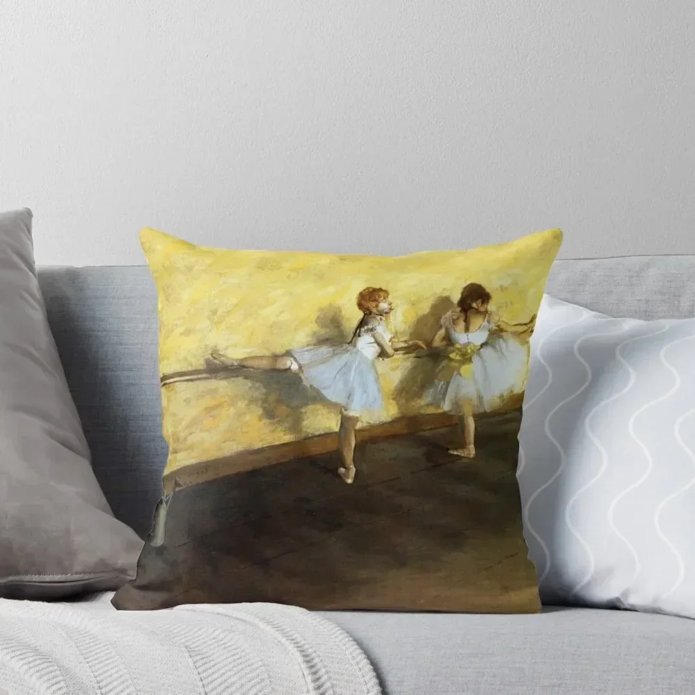 

Edgar Degas - Dancers Practicing at the Barre - Ballet Throw Pillow autumn pillowcase home decor items pillow