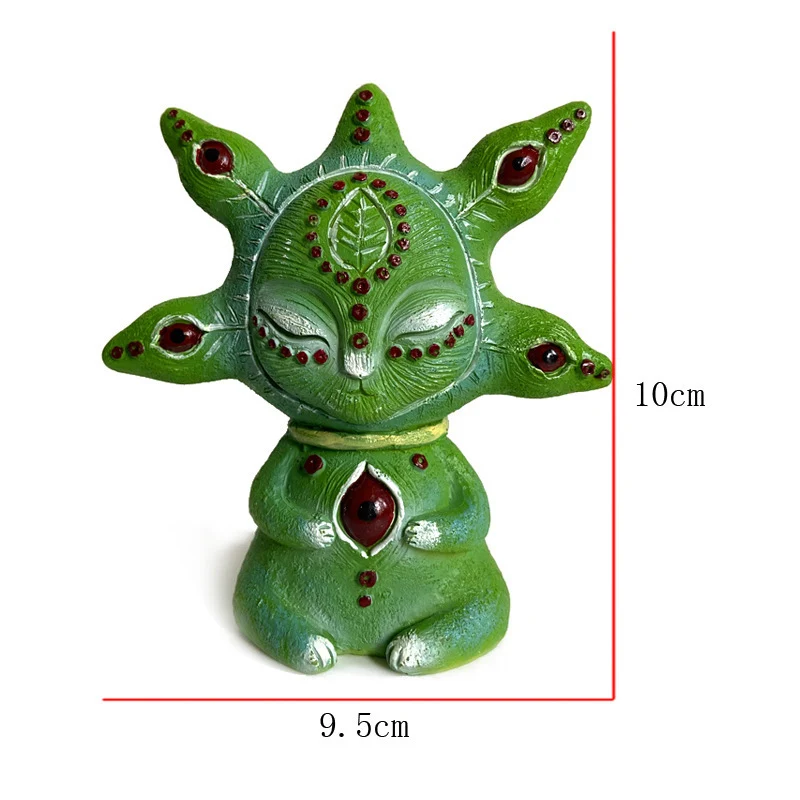 Nuove creature Fantasy World Resin Statue Home Decor Handmake Three Eyes Alien Garden Ornaments decorazione Figurine artefatto regalo