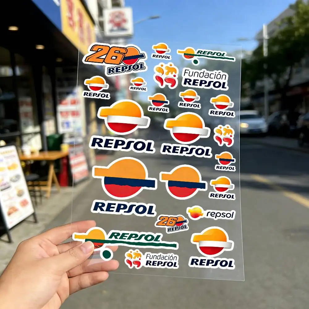 For repsol Reflective motorcycle stickers, 3M safety warning at night in the dark scooter helmets