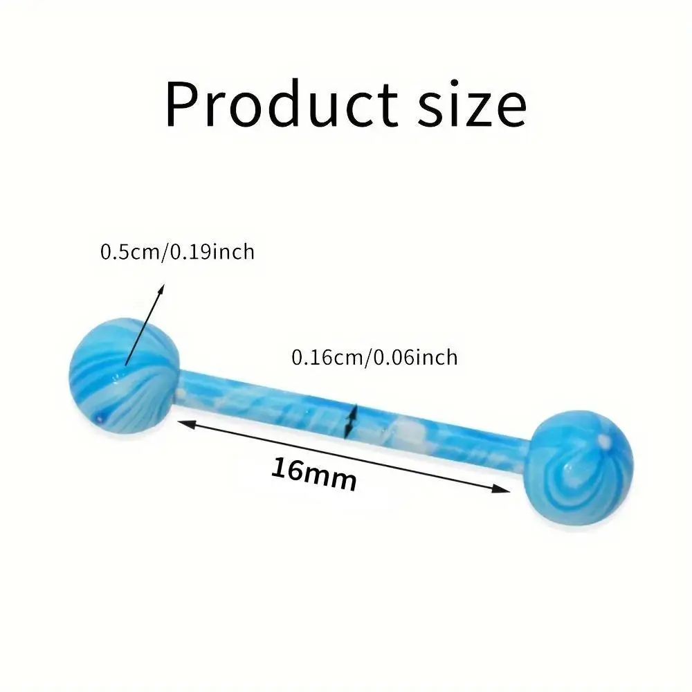 Stainless Steel Tongue Rings for Men 5/10/20pcs Fashionable Nipple Rings Body Piercing Jewelry Colorful For Unisex