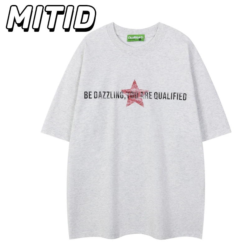 

New Summer Mens T-shirts Y2k Streetwear Letter Printed Graphic Tees Fashion Casual O-neck Short Sleeve Tops Oversized T Shirts