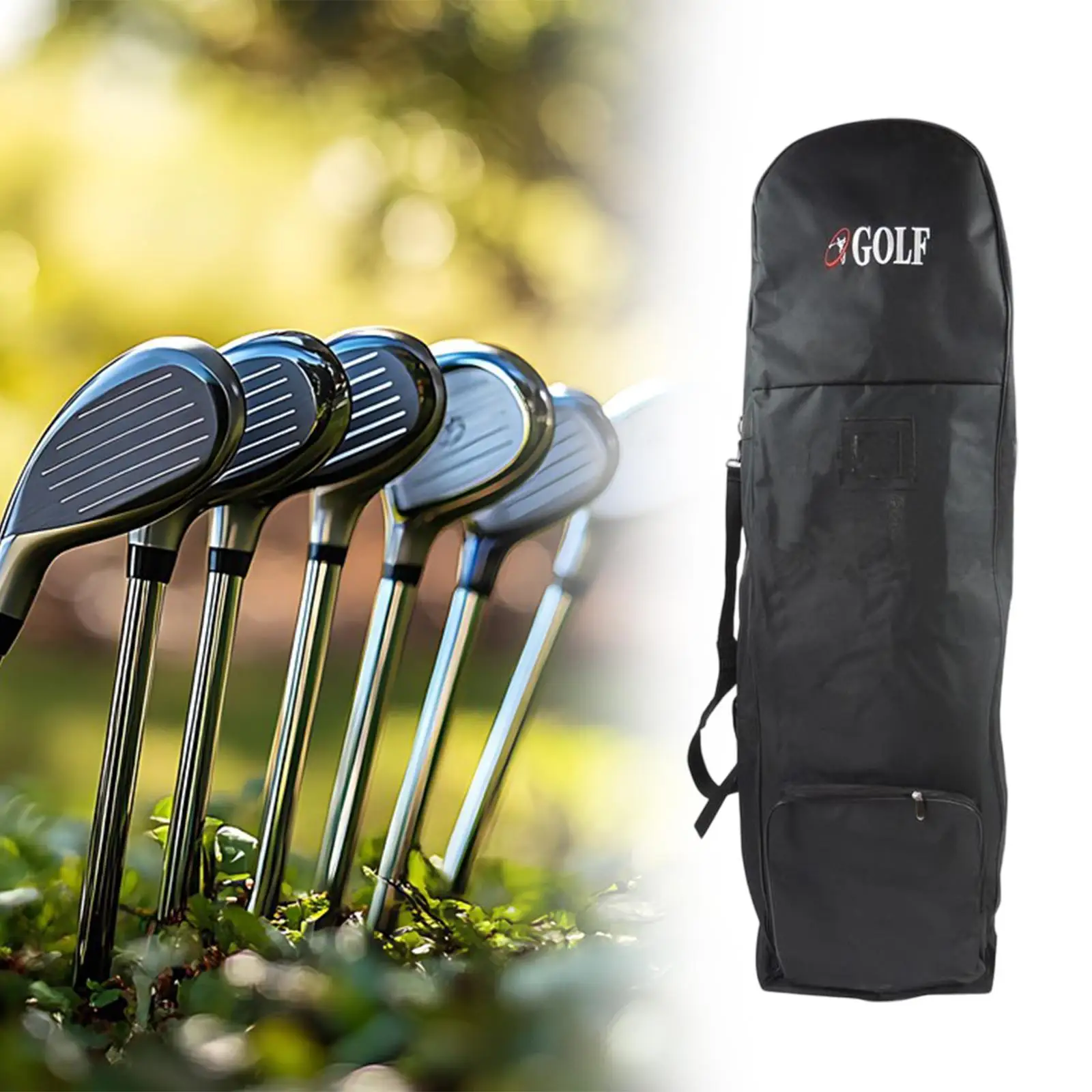 

Golf Travel Bag for Airlines, Golf Club Case Cover Large Capacity Folding with