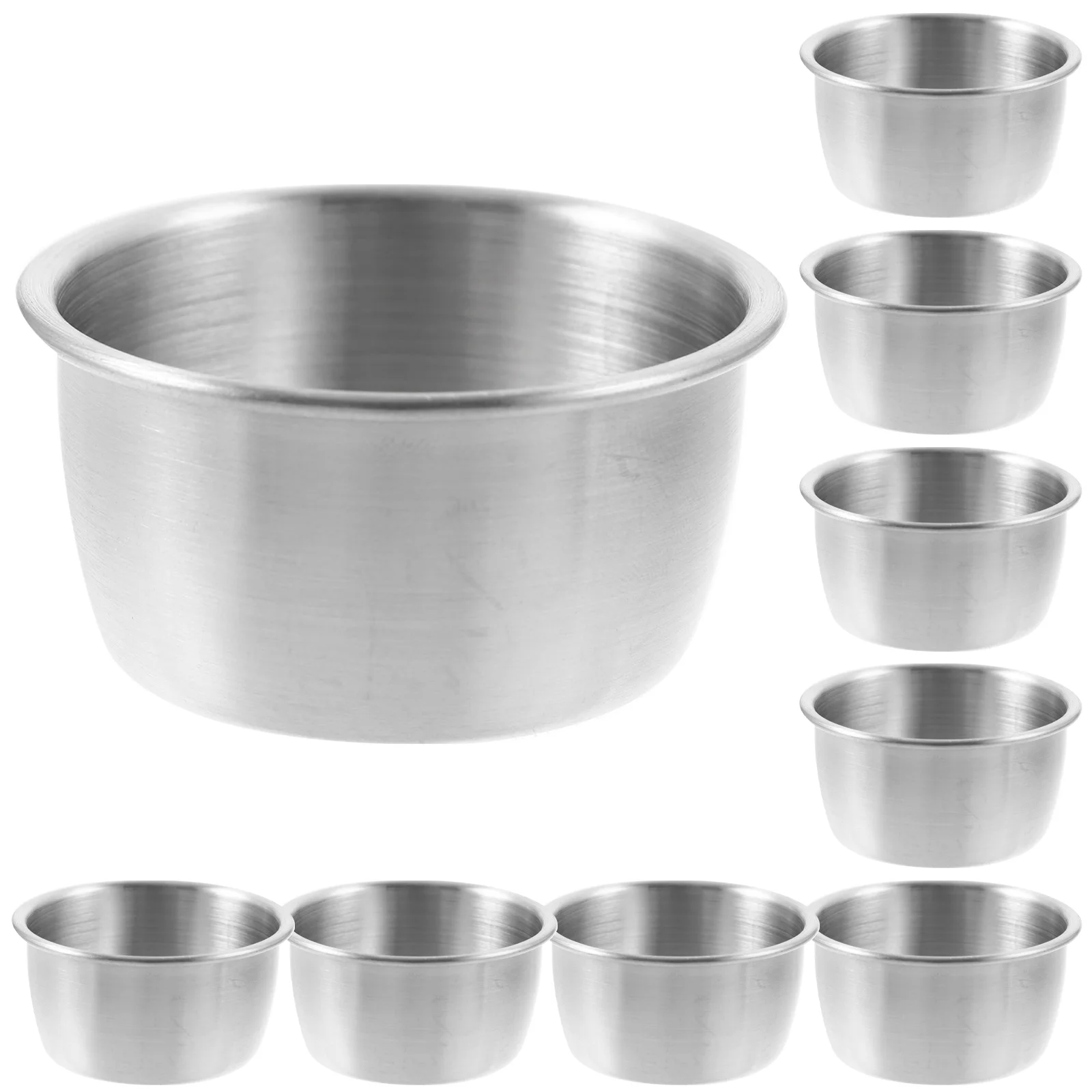 10 Pcs Ice Cream Containers Food Sauce Dipping Bowls Cups Stainless Steel Watering Can