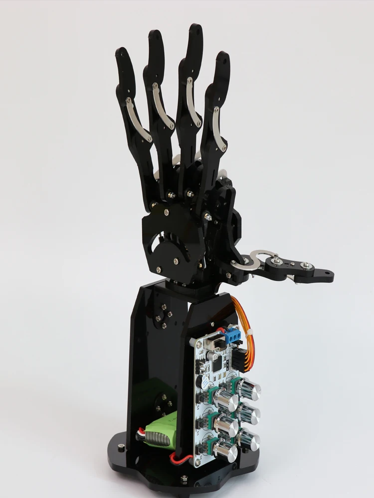 Assembled Bionic Hand Robotic Palm 5 DOF Bionic Robot Hand Claw Palm Manipulator for Programmable 5 Fingers Servo Control Kit
