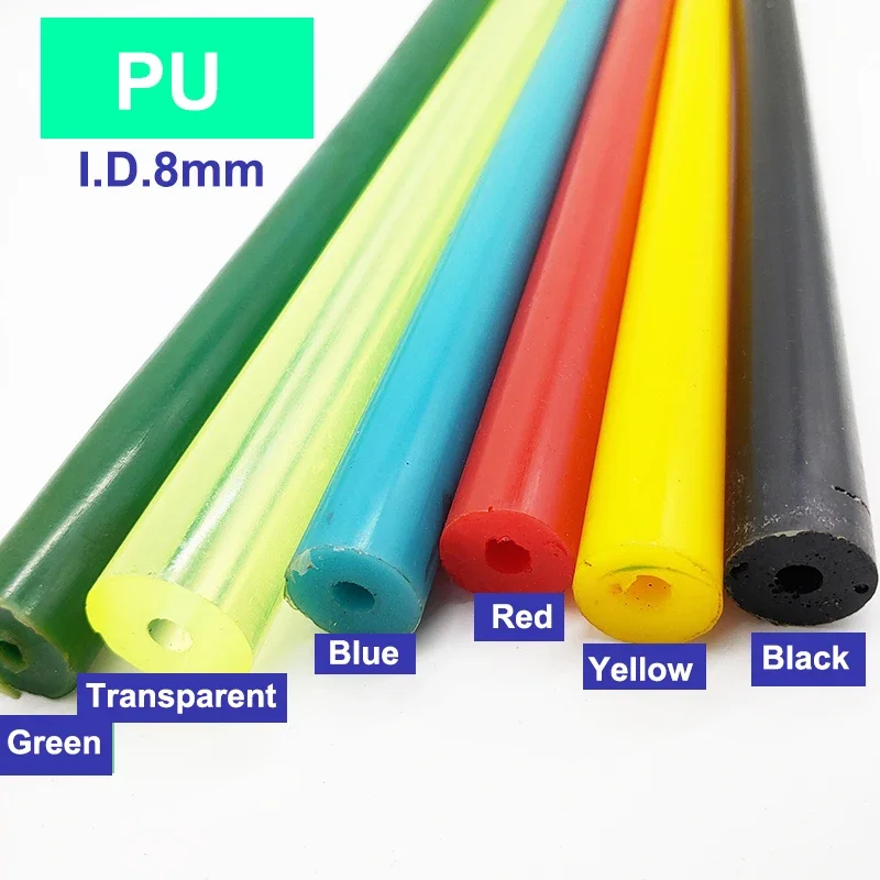 

length 50cm hollow I.D.8mm colorful PU rods polyurethane sticks