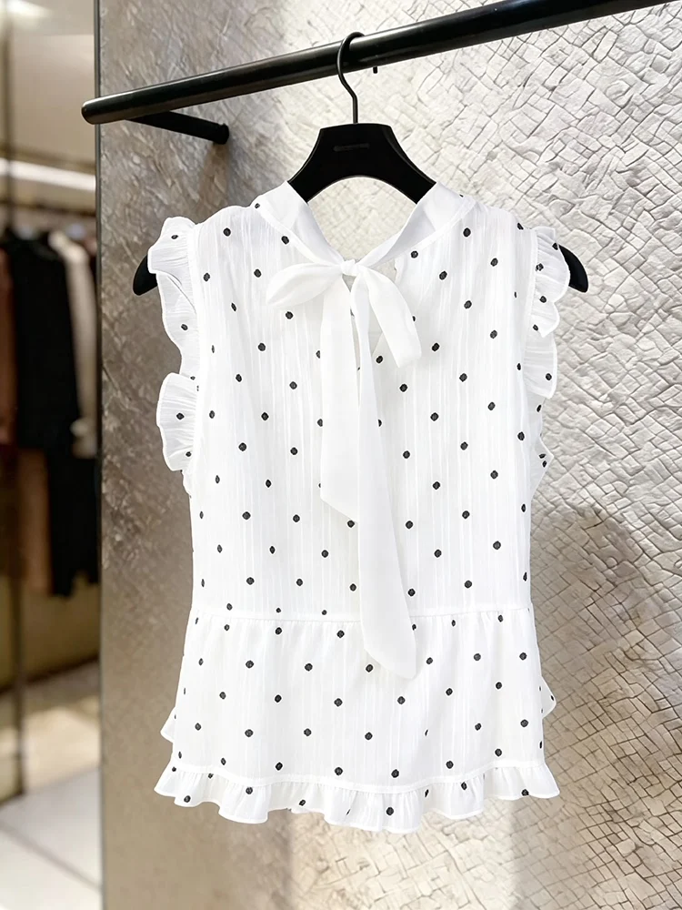 

Summer Floral Lace Sleeveless Shirt Women's New Style Beautiful Age-Defying Gentle Wind Belted Overhead Top Korean Style Stra...
