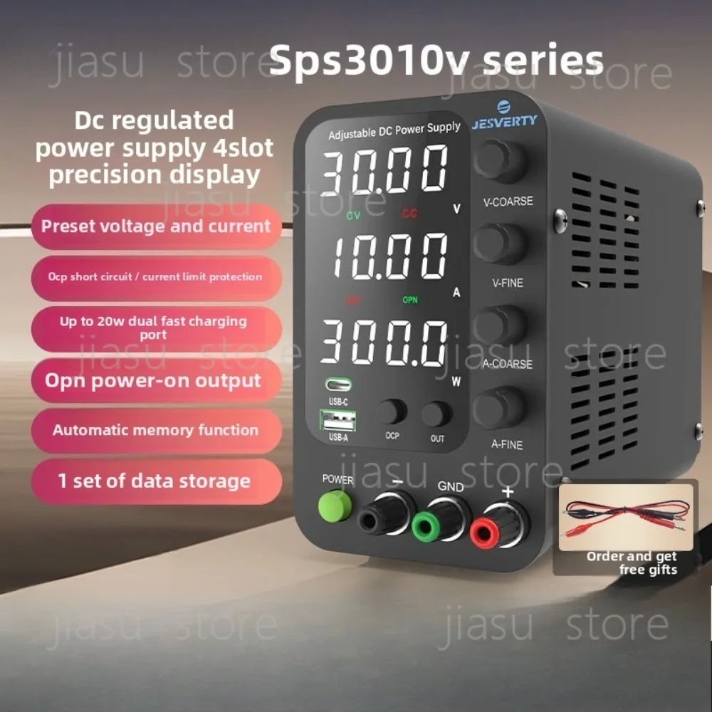 

Adjustable DC regulated power supply 30V60V5A10A for laptop and mobile phone repair and charging SPS3010